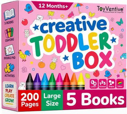 TOYVENTIVE Toddler Coloring Books and Crayons