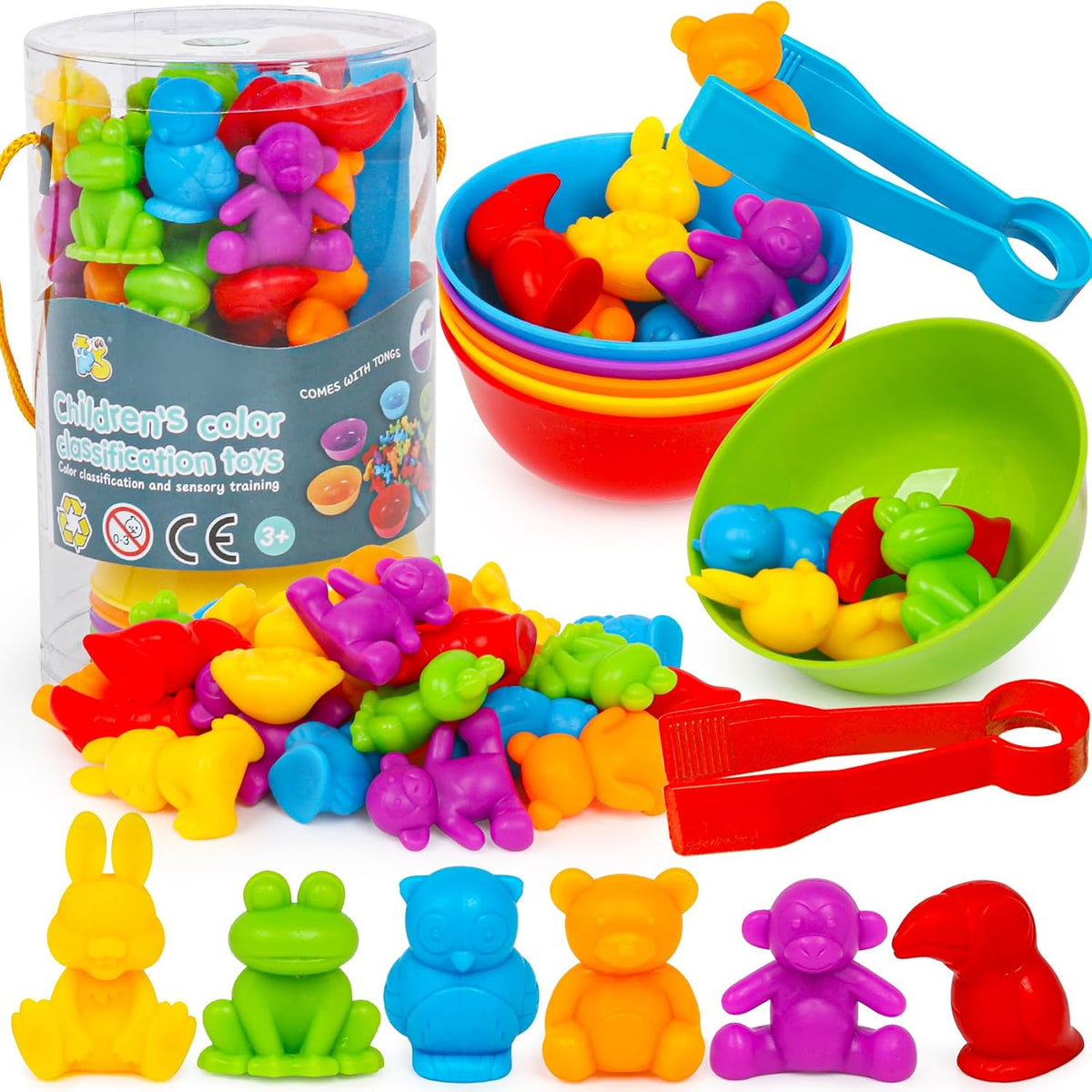 FQKIOMY Color Sorting Toys