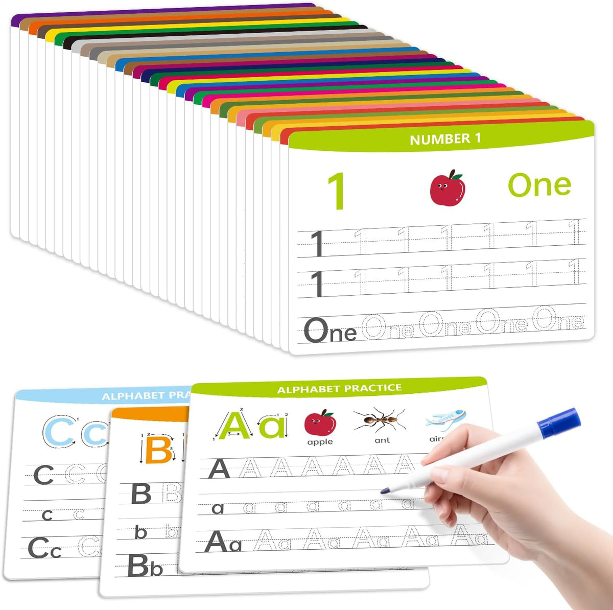 WEIZHEN Alphabet and Number Practice Boards