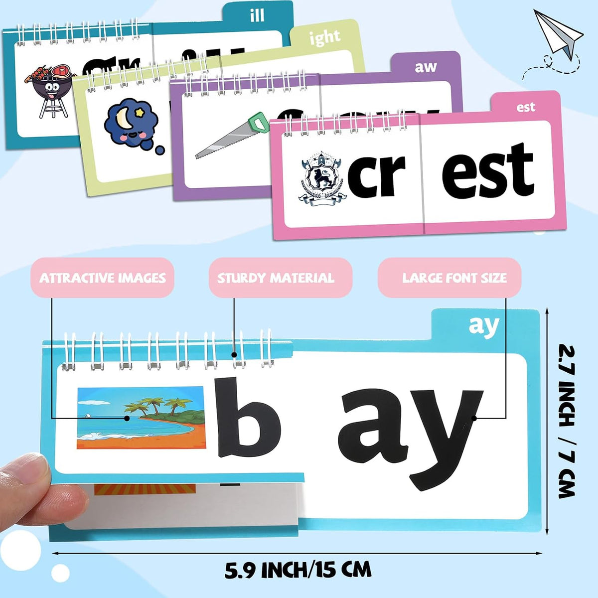gisgfim Word Family Flip Activity Books