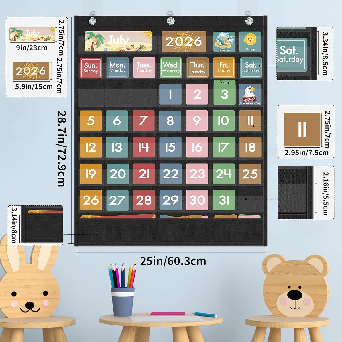 Yoink Classroom Calendar Pocket Chart