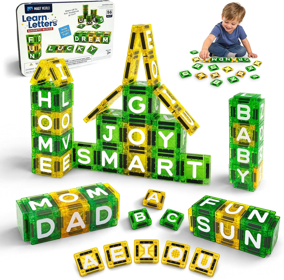 Qrooper Magnetic Alphabet Tiles