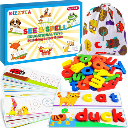 KIZZYEA CVC Spelling Cards