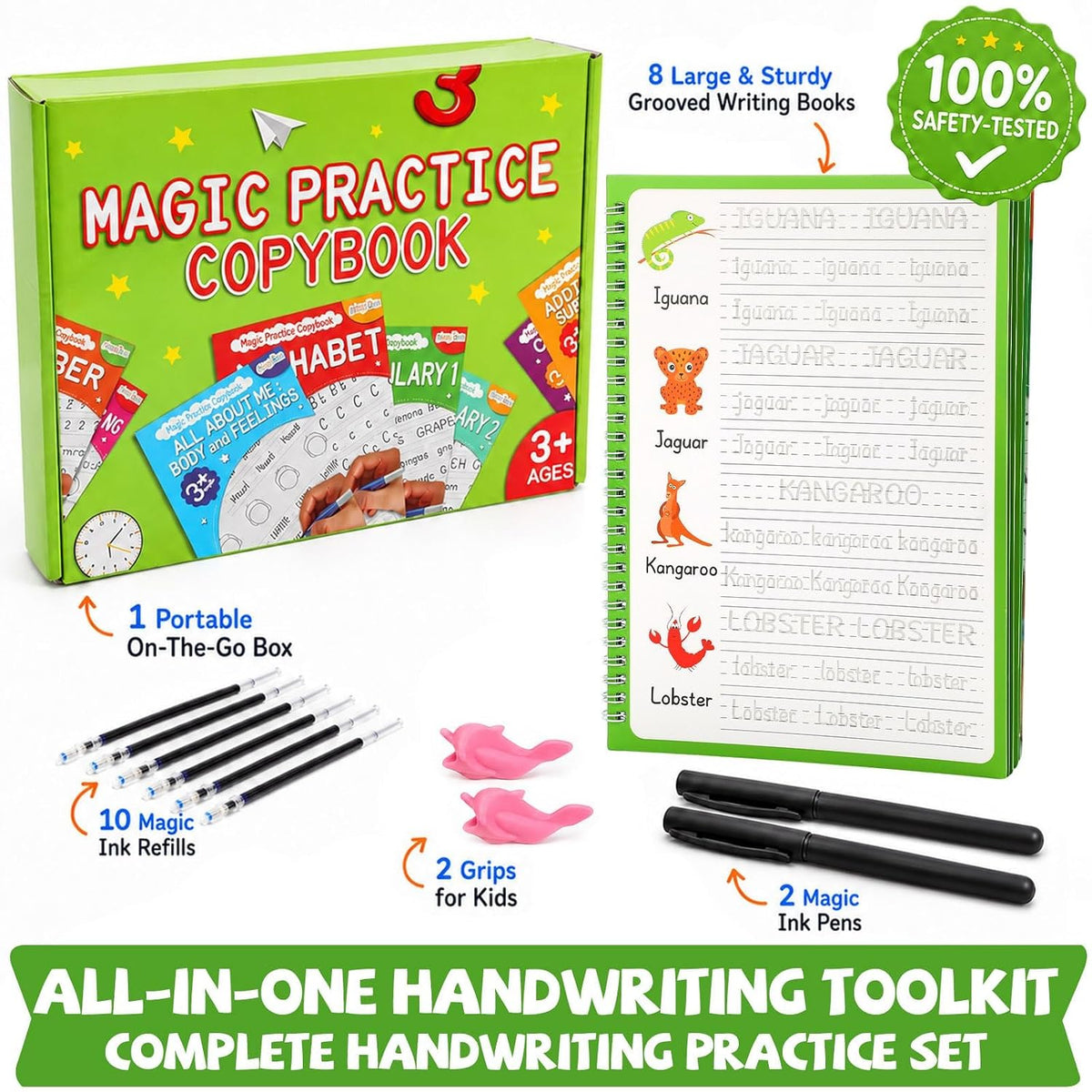 gisgfim Grooved Writing Practice Books