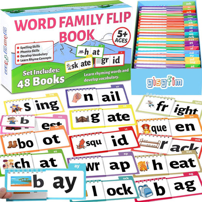 gisgfim Word Family Flip Activity Books