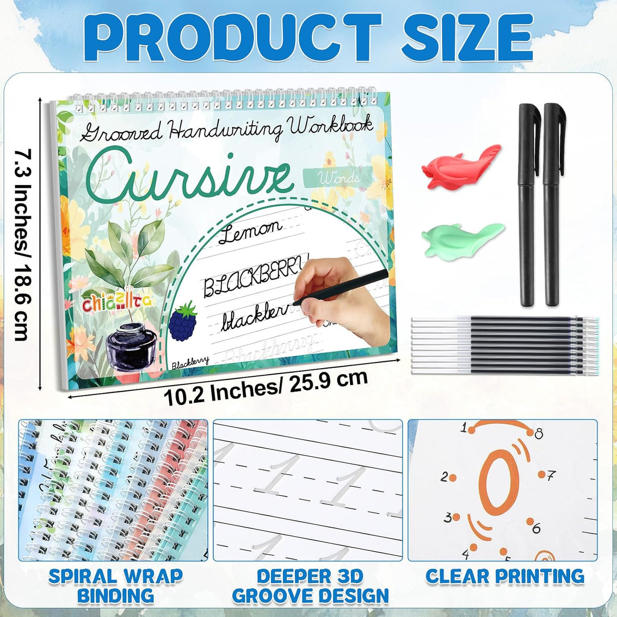 chiazllta Cursive Handwriting Workbooks