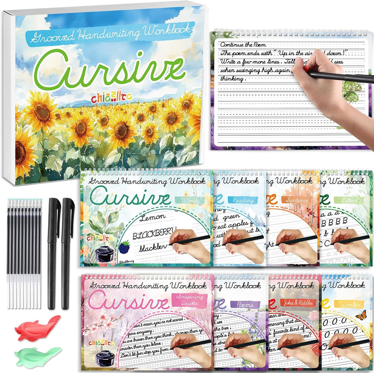 chiazllta Cursive Handwriting Workbooks